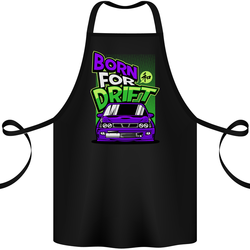 Born for Drift Drifting Car Cotton Apron 100% Organic Black