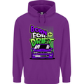 Born for Drift Drifting Car Mens 80% Cotton Hoodie Purple
