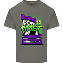Born for Drift Drifting Car Mens Cotton T-Shirt Tee Top Charcoal