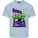 Born for Drift Drifting Car Mens Cotton T-Shirt Tee Top Light Blue