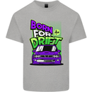 Born for Drift Drifting Car Mens Cotton T-Shirt Tee Top Sports Grey