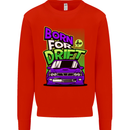 Born for Drift Drifting Car Mens Sweatshirt Jumper Bright Red