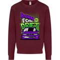 Born for Drift Drifting Car Mens Sweatshirt Jumper Maroon