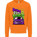 Born for Drift Drifting Car Mens Sweatshirt Jumper Orange