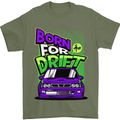 Born for Drift Drifting Car Mens T-Shirt Cotton Gildan Military Green