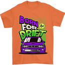 Born for Drift Drifting Car Mens T-Shirt Cotton Gildan Orange