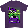 Born for Drift Drifting Car Mens T-Shirt Cotton Gildan Purple