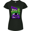Born for Drift Drifting Car Womens Petite Cut T-Shirt Black