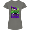 Born for Drift Drifting Car Womens Petite Cut T-Shirt Charcoal