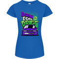 Born for Drift Drifting Car Womens Petite Cut T-Shirt Royal Blue
