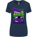 Born for Drift Drifting Car Womens Wider Cut T-Shirt Navy Blue