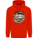 Born to Be a Fishing Legend Fisherman Childrens Kids Hoodie Bright Red
