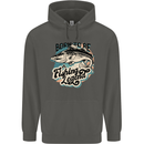 Born to Be a Fishing Legend Fisherman Childrens Kids Hoodie Storm Grey