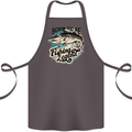 Born to Be a Fishing Legend Fisherman Cotton Apron 100% Organic Dark Grey