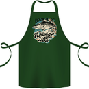 Born to Be a Fishing Legend Fisherman Cotton Apron 100% Organic Forest Green