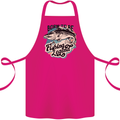 Born to Be a Fishing Legend Fisherman Cotton Apron 100% Organic Pink