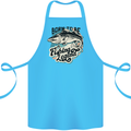 Born to Be a Fishing Legend Fisherman Cotton Apron 100% Organic Turquoise