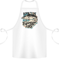 Born to Be a Fishing Legend Fisherman Cotton Apron 100% Organic White