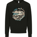 Born to Be a Fishing Legend Fisherman Kids Sweatshirt Jumper Black
