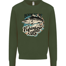 Born to Be a Fishing Legend Fisherman Kids Sweatshirt Jumper Forest Green