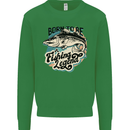 Born to Be a Fishing Legend Fisherman Kids Sweatshirt Jumper Irish Green