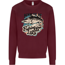 Born to Be a Fishing Legend Fisherman Kids Sweatshirt Jumper Maroon