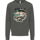 Born to Be a Fishing Legend Fisherman Kids Sweatshirt Jumper Storm Grey