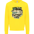 Born to Be a Fishing Legend Fisherman Kids Sweatshirt Jumper Yellow