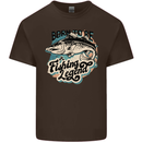Born to Be a Fishing Legend Fisherman Kids T-Shirt Childrens Chocolate
