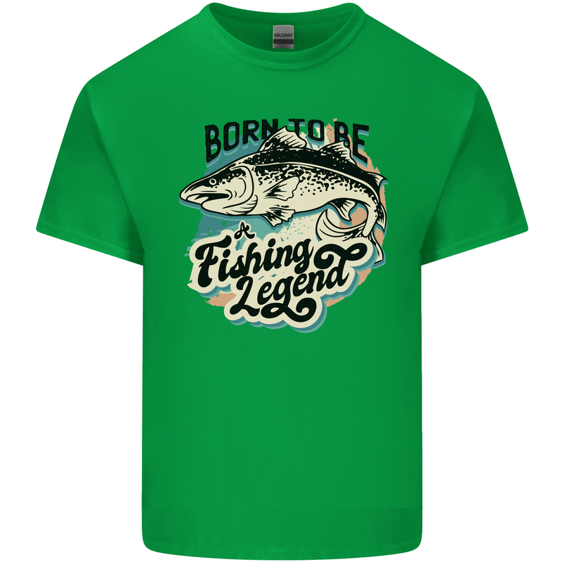 Born to Be a Fishing Legend Fisherman Kids T-Shirt Childrens Irish Green