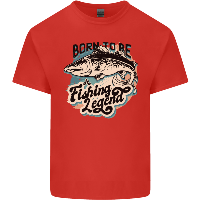 Born to Be a Fishing Legend Fisherman Kids T-Shirt Childrens Red