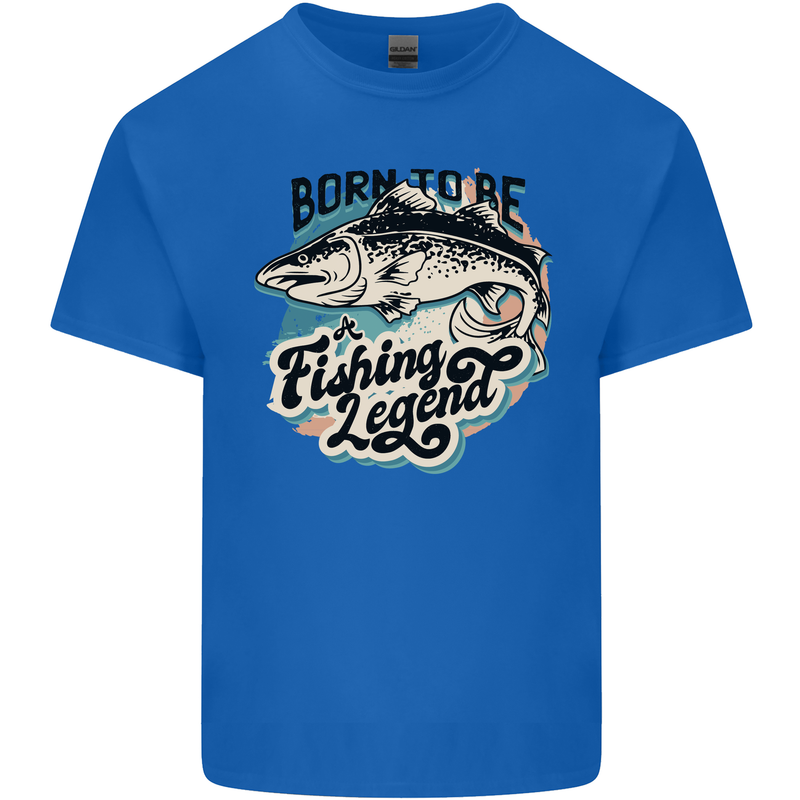 Born to Be a Fishing Legend Fisherman Kids T-Shirt Childrens Royal Blue