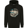 Born to Be a Fishing Legend Fisherman Mens 80% Cotton Hoodie Black
