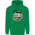 Born to Be a Fishing Legend Fisherman Mens 80% Cotton Hoodie Irish Green