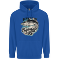 Born to Be a Fishing Legend Fisherman Mens 80% Cotton Hoodie Royal Blue