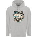 Born to Be a Fishing Legend Fisherman Mens 80% Cotton Hoodie Sports Grey
