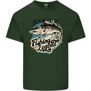 Born to Be a Fishing Legend Fisherman Mens Cotton T-Shirt Tee Top Forest Green