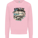 Born to Be a Fishing Legend Fisherman Mens Sweatshirt Jumper Light Pink