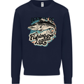 Born to Be a Fishing Legend Fisherman Mens Sweatshirt Jumper Navy Blue