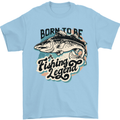 Born to Be a Fishing Legend Fisherman Mens T-Shirt 100% Cotton Light Blue