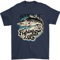 Born to Be a Fishing Legend Fisherman Mens T-Shirt 100% Cotton Navy Blue