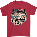 Born to Be a Fishing Legend Fisherman Mens T-Shirt 100% Cotton Red