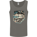 Born to Be a Fishing Legend Fisherman Mens Vest Tank Top Charcoal