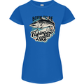 Born to Be a Fishing Legend Fisherman Womens Petite Cut T-Shirt Royal Blue