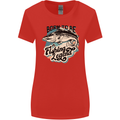 Born to Be a Fishing Legend Fisherman Womens Wider Cut T-Shirt Red