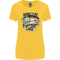 Born to Be a Fishing Legend Fisherman Womens Wider Cut T-Shirt Yellow