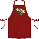 Born to Cook Funny Chef Parody Cooking Cotton Apron 100% Organic Maroon