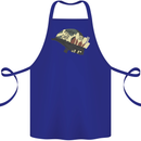 Born to Cook Funny Chef Parody Cooking Cotton Apron 100% Organic Royal Blue