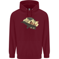 Born to Cook Funny Chef Parody Cooking Mens 80% Cotton Hoodie Maroon
