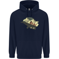 Born to Cook Funny Chef Parody Cooking Mens 80% Cotton Hoodie Navy Blue